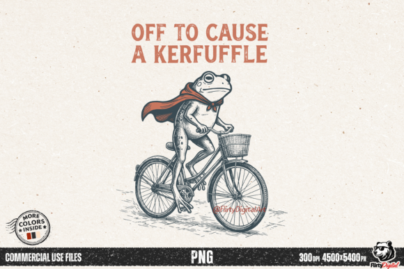 Download Retro Frog Meme off to Cause a Kerfuffle - Retro Collection