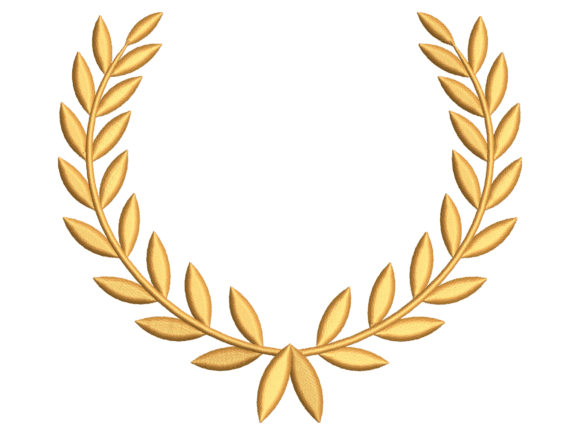 Download Golden Laurel Monogram Wreath Frame - Old Collection