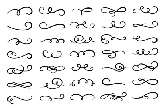 Download Calligraphic Swirl Flourish - Swirl Collection