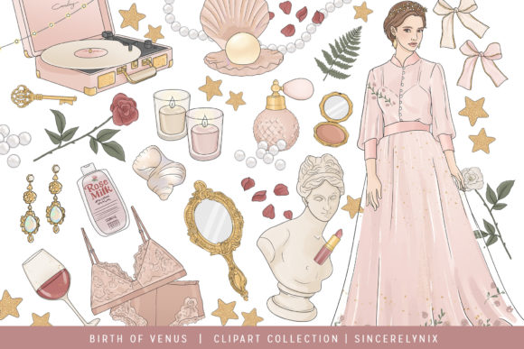 Download Beauty Elegance Pink Venus Clipart - Premium Resources
