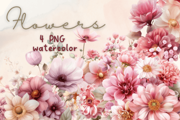 Download Watercolor Flowers Pink Elegance Floral - Pink Collection