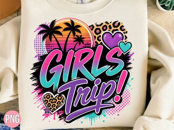 Download Retro Girls Trip Graphic PNG Shirt - Retro Collection