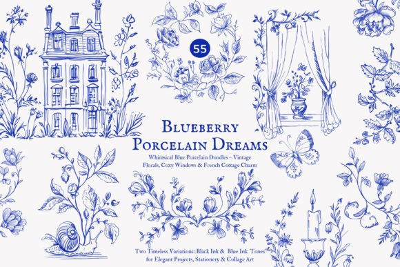 Download Vintage Doodles Sketched Clipart Set - Set Collection